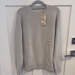 Muji Men's Light Gray Crewneck Sweater